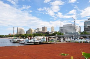 View of Yamashita Park from Osanbashi Pier